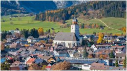 Groebming-Herbst-9514-20-11-07, Paradies Ennstal, Thomas Hofer, Landschaft, Bild, Foto, Aufnahme, Ennstal, Luftbild, Imagetrailer, Schladming Dachstein,  Ennstal Mitte, Stoderzinken, Stoder, Kamm, Kammspitze, Marktgemeinde Gröbming, Herbst, alle Bilder, Ortschaft, Kirche,