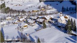 St. Nikolai im Sölktal, Winter, Luftaufnahme