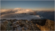 Hornfeldspitz, Sölkpass, Gipfel, Bergfoto, Nebel
