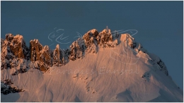 Kammspitze, Abendsonne, Schnee, Gipfel, Winter