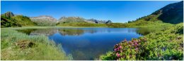 Lempferkarsee-Pan, Paradies Ennstal, Thomas Hofer, Landschaft, Bild, Foto, Aufnahme, Ennstal, Luftbild, Imagetrailer, Schladming Dachstein, Almrausch, Blüte, Panoramabild, Ennstal Mitte, Lemperkarsee, Gemeinde Sölk, Sommer, alle Bilder, See, Spiegelung, Wasserspiegelung