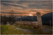 Niederöblarn, Sonnenuntergang, Brunnen, Abendstimmung,
