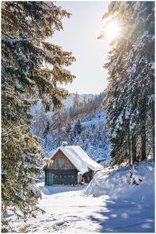 A1_4543-1, Paradies Ennstal, Thomas Hofer, Landschaft, Bild, Foto, Aufnahme, Ennstal, Luftbild, Imagetrailer, Schladming Dachstein, Ennstal Mitte, Gemeinde Michaelerberg-Pruggern, Winter, Sonne, alle Bilder, Schnee, Hütte