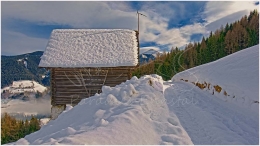 Gelsenberg, Hütte, Stadl, Schnee Weg, Wolken, Ennstal,