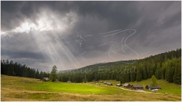 Viehbergalm, Sonnenstrahlen, Gewitter, Ennstal