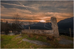 Niederöblarn, Sonnenuntergang, Brunnen, Abendstimmung,