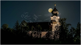 Kirche, Mond, Nacht, Stein an der Enns, Paradies Ennstal,